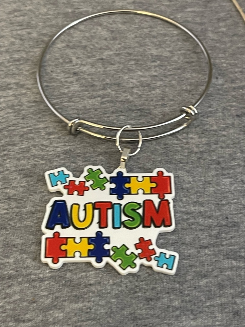 Autism Puzzle Charm Bracelet - Multicolor